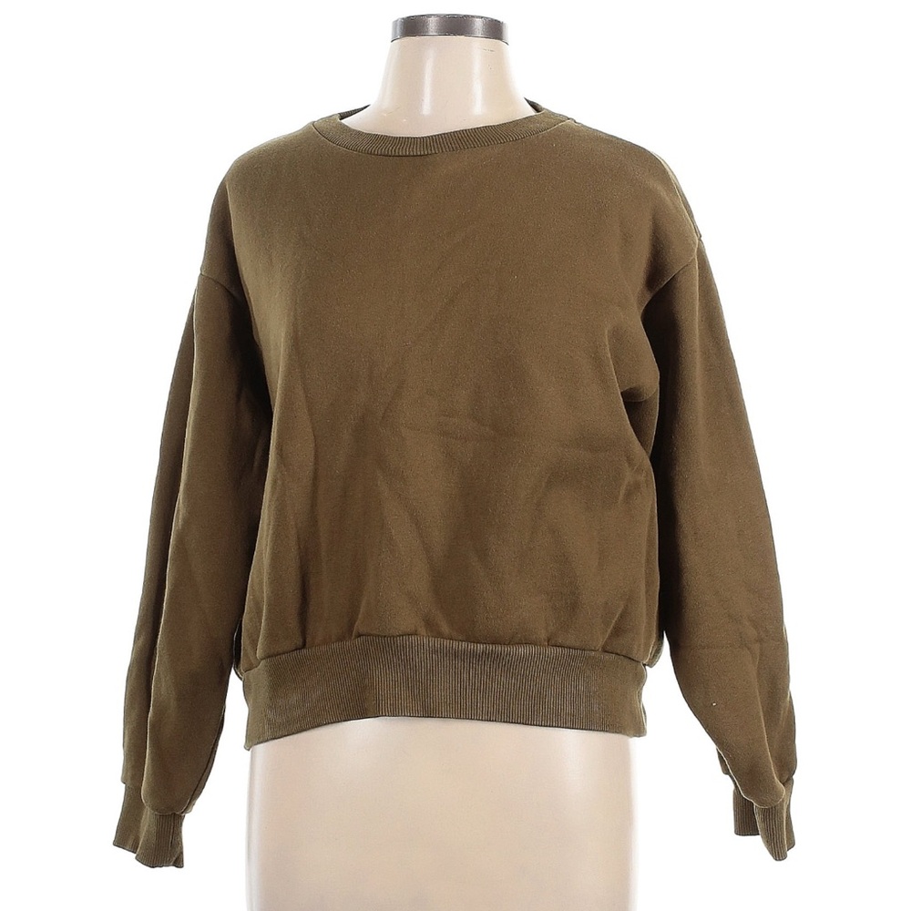 Everlane Olive Green Fleece Sweatshirt